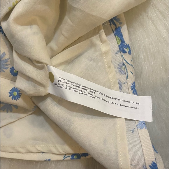 Zara NEW Multicolor Floral Linen Blend Adjustable Straps Mini Dress Size XS - Picture 11 of 13